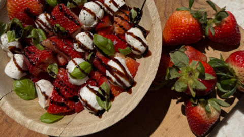 Classic Pesto & Strawberry Caprese